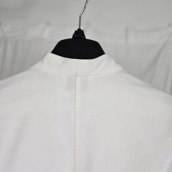 Ruby Rd White Cropped Blazer Women Size 14 White Tailored Pattern Jacket - Picture 5 of 9